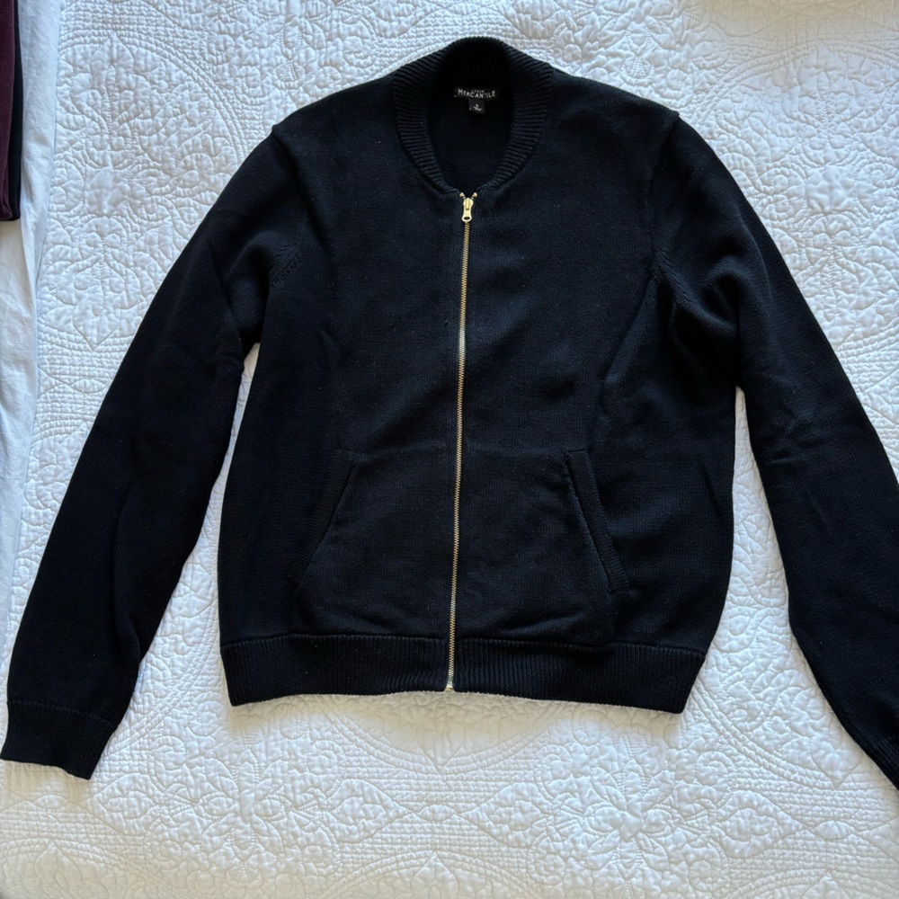 Black Zip-Up Sweater
